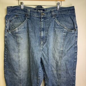 Vintage Y2K Men's Blue Denim Jean shorts Skater baggy